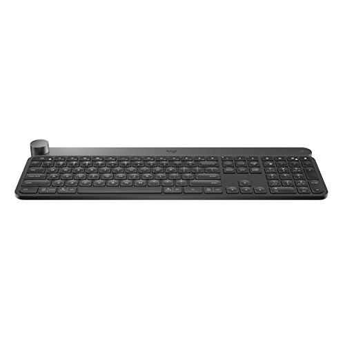 로지텍 Logitech Craft Advanced Wireless Keyboard with Creative Input Dial and Backlit Keys, Dark grey and aluminum