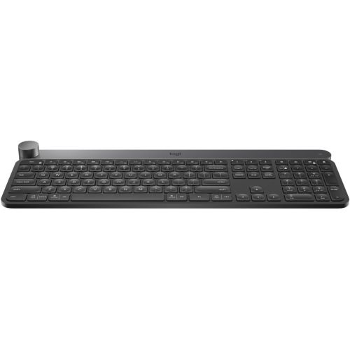 로지텍 Logitech Craft Advanced Wireless Keyboard with Creative Input Dial and Backlit Keys, Dark grey and aluminum