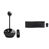Logitech Conference Video Conference Webcam, HD 1080p Camera with Built-in Speakerphone & MK270 Wireless Keyboard and Mouse Combo - Keyboard and Mouse Included, Long Battery Life