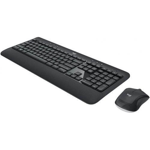 로지텍 Logitech MK540 Advanced Wireless Keyboard with Wireless Mouse Combo ? Full Size Keyboard and Mouse, Long Battery Life, Caps Lock Indicator Light, Hot Keys, Secure 2.4GHz Connectivi