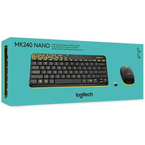 로지텍 Logitech MK240 NANO Mouse and Keyboard Combo Black Color