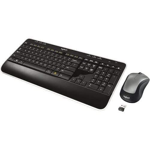 로지텍 Logitech MK520 Wireless Keyboard and Wireless Mouse Combo ? Full Size Keyboard and Mouse Long Battery Life Secure 2.4GHz Connectivity Black