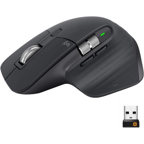 로지텍 Logitech MX Master 3 Advanced Wireless Mouse - Graphite & Ergo K860 Wireless Ergonomic Keyboard with Wrist Rest - Split Keyboard Layout for Windows/Mac, Bluetooth or USB Connectivi
