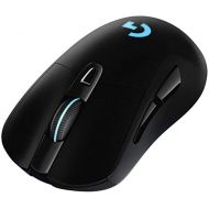 Logitech G703 Lightspeed Wireless Gaming Mouse W/Hero 16K Sensor, PowerPlay Compatible, Lightsync RGB, Lightweight 95G+10G Optional, 100-16, 000 DPI, Rubber Side Grips - Black