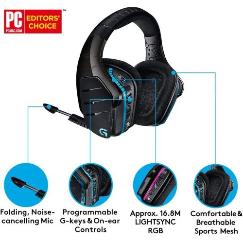 로지텍 Logitech G933 Gaming Headset Wireless 7.1 Surround, 981-000599 (Wireless 7.1 Surround)