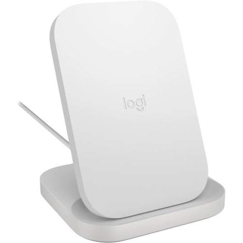 로지텍 LOGITECH - Computer Accessories LOGITECH Powered Stand White Charge Stand for QI-Enable Devices Storage Devices Hard Drives