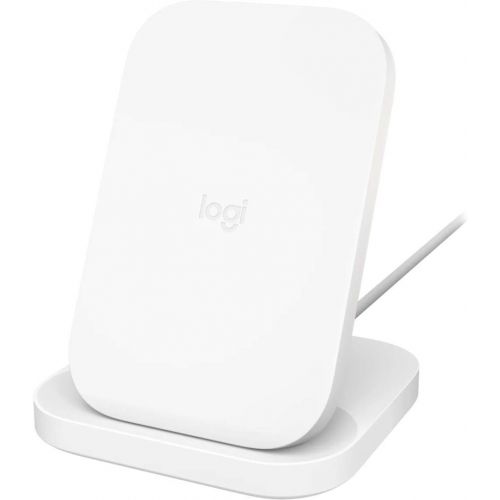 로지텍 LOGITECH - Computer Accessories LOGITECH Powered Stand White Charge Stand for QI-Enable Devices Storage Devices Hard Drives