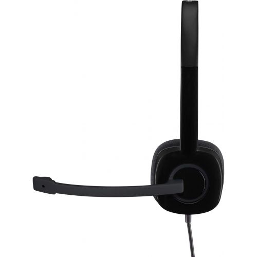 로지텍 Logitech 3.5 mm Analog Stereo Headset H151 with Boom Microphone - Black