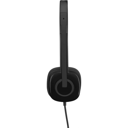 로지텍 Logitech 3.5 mm Analog Stereo Headset H151 with Boom Microphone - Black