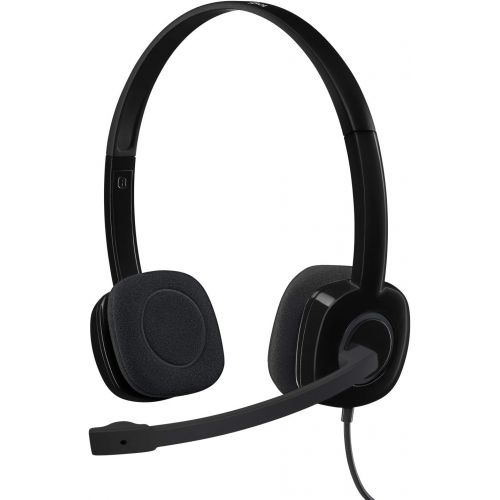 로지텍 Logitech 3.5 mm Analog Stereo Headset H151 with Boom Microphone - Black