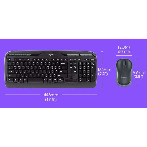 로지텍 Logitech MK330R 2.4Ghz Wireless Desktop Mouse and Keyboard Combo English/Korean Type