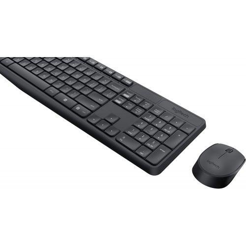 로지텍 Logitech MK235 2.4GHz Wireless USB Spanish Keyboard Optical Mouse Kit - Gray - 920-007901