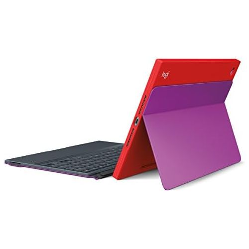 로지텍 Logitech BLOK Protective Keyboard Case for iPad Air 2, Red/Violet