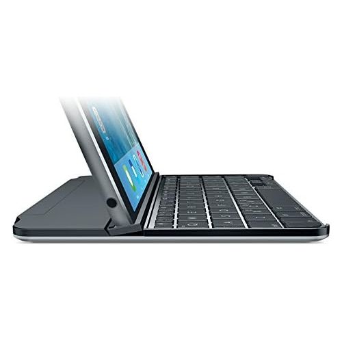 로지텍 Logitech Ultrathin Magnetic clip-on keyboard cover for Apple iPad mini and iPad mini with Retina display, Space Gray