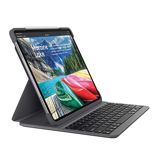 로지텍 Logitech Slim Folio Pro iPad Pro 12.9-inch (3rd gen) Keyboard case with Integrated Backlit Bluetooth Keyboard (only for iPad Pro 12.9-inch 3rd gen)