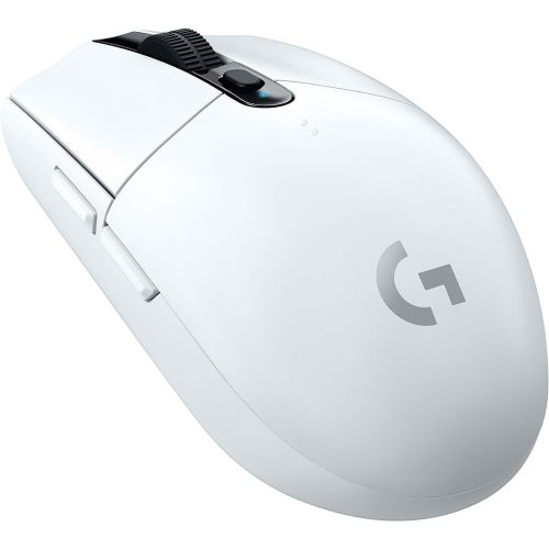 로지텍 Logitech G305 Lightspeed Wireless Gaming Mouse, Hero Sensor, 12000 DPI, Lightweight, 6 Programmable Buttons, 250h Battery Life, On-Board Memory, PC/Mac - White (German Packaging)