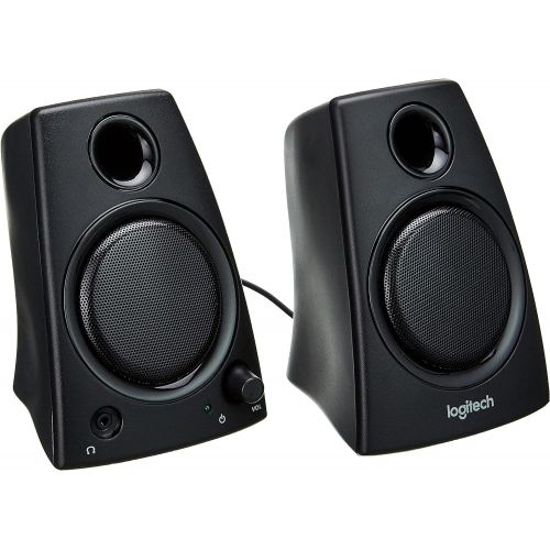 로지텍 Logitech 980000417 Z130 Compact 2.0 Stereo Speakers, 3.5mm Jack, Black