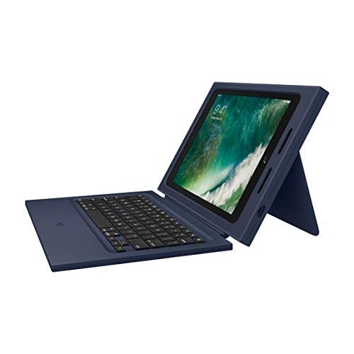 로지텍 Logitech Rugged Protection Combo Keyboard and Folio Case for iPad 9.7 (5th Gen) / (6th Gen) - Bulk Packaging - Navy Blue