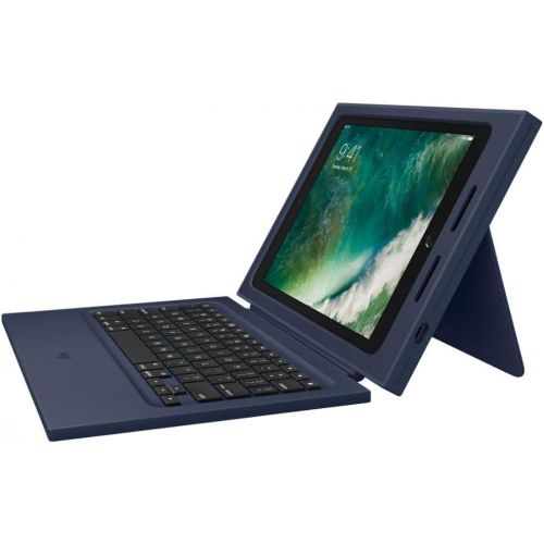 로지텍 Logitech Rugged Protection Combo Keyboard and Folio Case for iPad 9.7 (5th Gen) / (6th Gen) - Bulk Packaging - Navy Blue