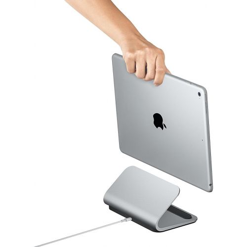 로지텍 Logitech Base Charging Stand For IPad Pro 9.7-inch,10.5-inch, 12.9-inch (1st and 2nd gen) Premium Aluminum Construction Smart Connector Technology - Silver