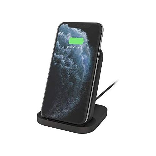 로지텍 Logitech Powered 10W Wireless Charging Stand for iPhone 11 Pro Max/11 Pro/11/XS Max/XS/XR/X, Samsung Galaxy S10/S10e/S10+, LG ThinQ V40/G8, Google Pixel 4/4XL, Airpods, and More -