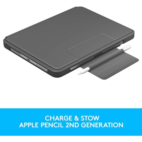 로지텍 Logitech SLIM FOLIO Pro Backlit Bluetooth Keyboard Case for iPad Pro 11-inch (1st, 2nd and 3rd gen) - Graphite