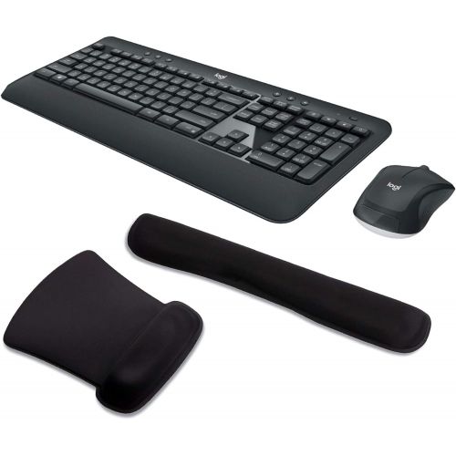 로지텍 Logitech MK540 Wireless Keyboard and Mouse Bundle with Waverest Gel Wrist Pad and Gel Mouse Pad