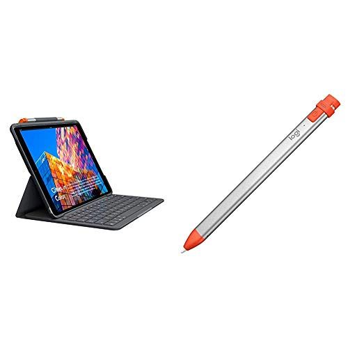 로지텍 Logitech iPad Keyboard Case (Graphite) & Crayon Digital Pencil ? (Orange)