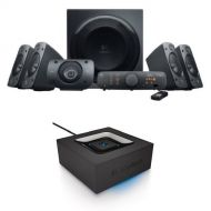 Logitech Z906 Surround Sound Speaker System Bundle with Bluetooth Audio Adapter
