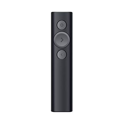 로지텍 Logitech Spotlight Presentation Remote - Advanced Digital Highlighting with Bluetooth, Universal Presenter Clicker, 30M Range and Quick Charging ? Black