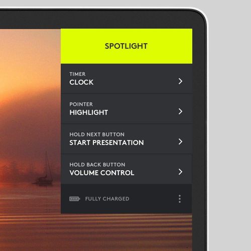 로지텍 Logitech Spotlight Presentation Remote - Advanced Digital Highlighting with Bluetooth, Universal Presenter Clicker, 30M Range and Quick Charging ? Black