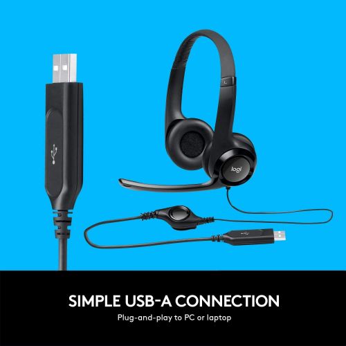 로지텍 Logitech H390 USB Headset with Noise-Cancelling Mic - 16 Pack , Black