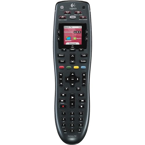 로지텍 Logitech Harmony 700 Rechargeable Remote with Color Screen (Black) [Discontinued by Manufacturer]