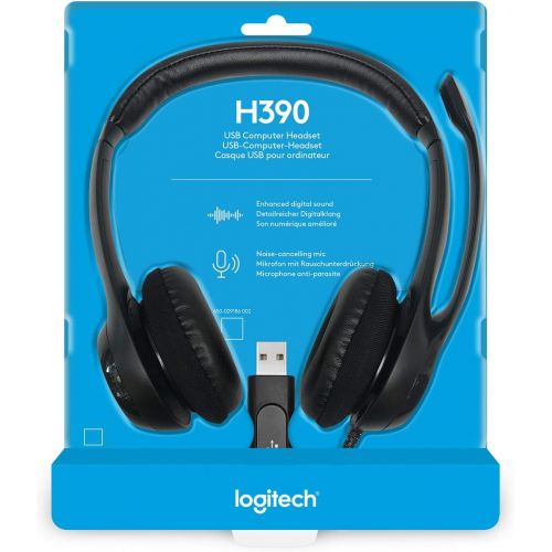 로지텍 Logitech ClearChat Comfort/USB Headset H390 (Black)