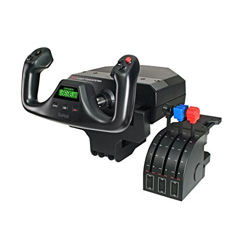 로지텍 Logitech G PRO Flight Yoke System, Professional Simulation Yoke and Throttle Quadrant, 3 Modes, 75 Programmable Controls, Configurable Throttle Knobs, Steel Shaft, USB, PC - Black