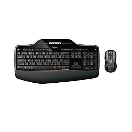 로지텍 Logitech MK710 Wireless Keyboard and Mouse Combo  Includes Keyboard and Mouse, Stylish Design, Built-In LCD Status Dashboard, Long Battery Life