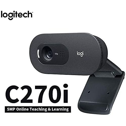 로지텍 Logitech C270i PTV 960-001084 Desktop or Laptop Webcam, HD 720p Widescreen for Video Calling and Recording - Worldwide Version Chinese Spec