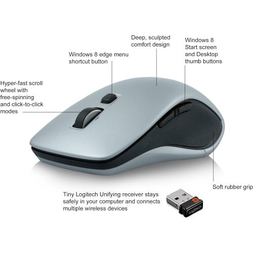 로지텍 Logitech Wireless Mouse M560 - Light Silver