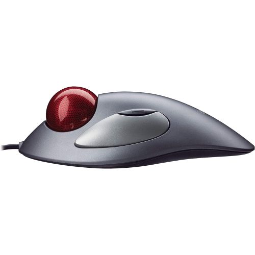 로지텍 Logitech Trackman Marble Trackball Mouse  Wired USB Ergonomic Mouse for Computers, with 4 Programmable Buttons, Dark Gray