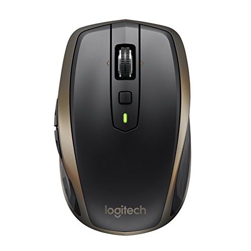 로지텍 Logitech MX Anywhere 2 Wireless Mouse  Use On Any Surface, Hyper-Fast Scrolling, Rechargeable, for Apple Mac or Microsoft Windows Computers and laptops, Meteorite