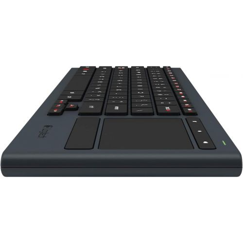 로지텍 Logitech K830 Illuminated Living-Room Keyboard with Built-in Touchpad  Easy-access Media Keys and Shortcut Keys for Windows or Android