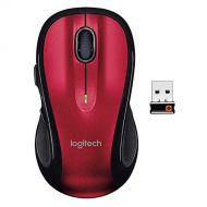 Logitech M510 Wireless Computer Mouse  Comfortable Shape with USB Unifying Receiver, with Back/Forward Buttons and Side-to-Side Scrolling, Red