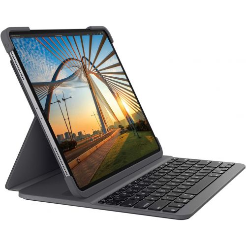 로지텍 [아마존베스트]Logitech SLIM FOLIO PRO Backlit Bluetooth Keyboard Case for iPad Pro 12.9-inch (3rd and 4th gen) - Graphite