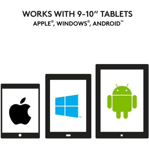 로지텍 [아마존베스트]Logitech Universal Folio with Integrated Bluetooth 3.0 Keyboard for 9-10 Apple, Android, Windows Tablets - Compatible with Models Listed