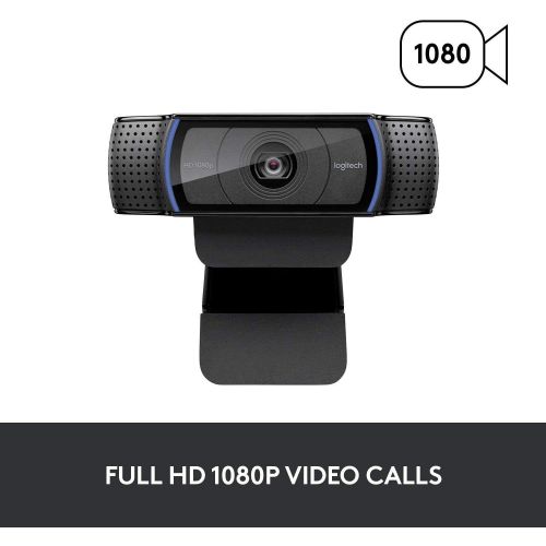 로지텍 [아마존베스트]Logitech C920e / C920 HD Webcam, Full HD 1080p Video Calling and Recording, Dual Stereo Audio, Stream Gaming - Black