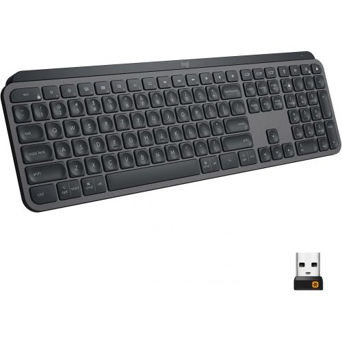로지텍 [아마존베스트]Logitech MX Keys Advanced Wireless Illuminated Keyboard - Graphite