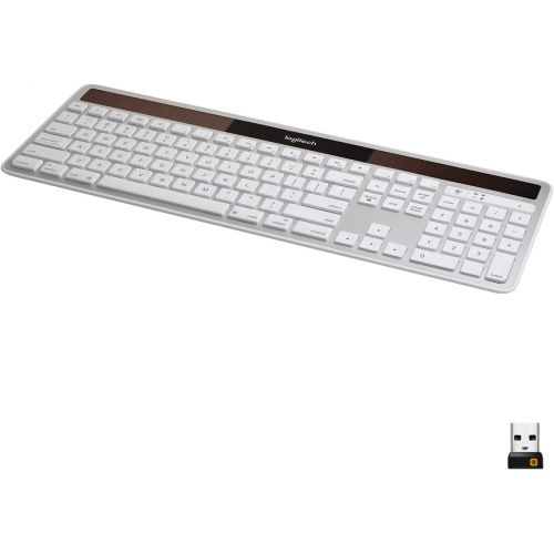 로지텍 [아마존베스트]Logitech K750 Wireless Solar Keyboard for Mac  Solar Recharging, Mac-Friendly Keyboard, 2.4GHz Wireless - Silver