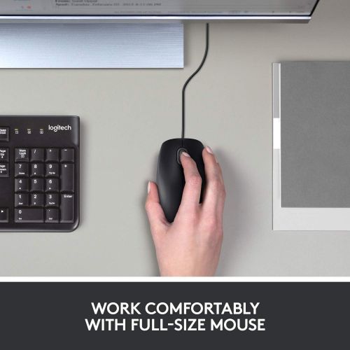 로지텍 [아마존베스트]Logitech B100 Corded Mouse  Wired USB Mouse for Computers and laptops, for Right or Left Hand Use, Black