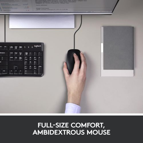 로지텍 [아마존베스트]Logitech Desktop MK120 Durable, Comfortable, USB Mouse and keyboard Combo