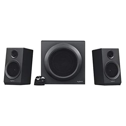 로지텍 Logitech Z333 2.1 speaker system with subwoofer Deep bass, 80 watts peak power, 3.5mm & RCA inputs, multi device, control unit, EU plug, PC / PS4 / Xbox / TV / phone / tablet Bla